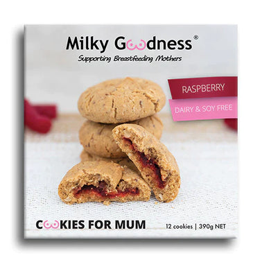 Raspberry Lactation Cookies (Dairy & Soy Free) | Milky Goodness Lactation Cookies from Milky Goodness maternity store australia